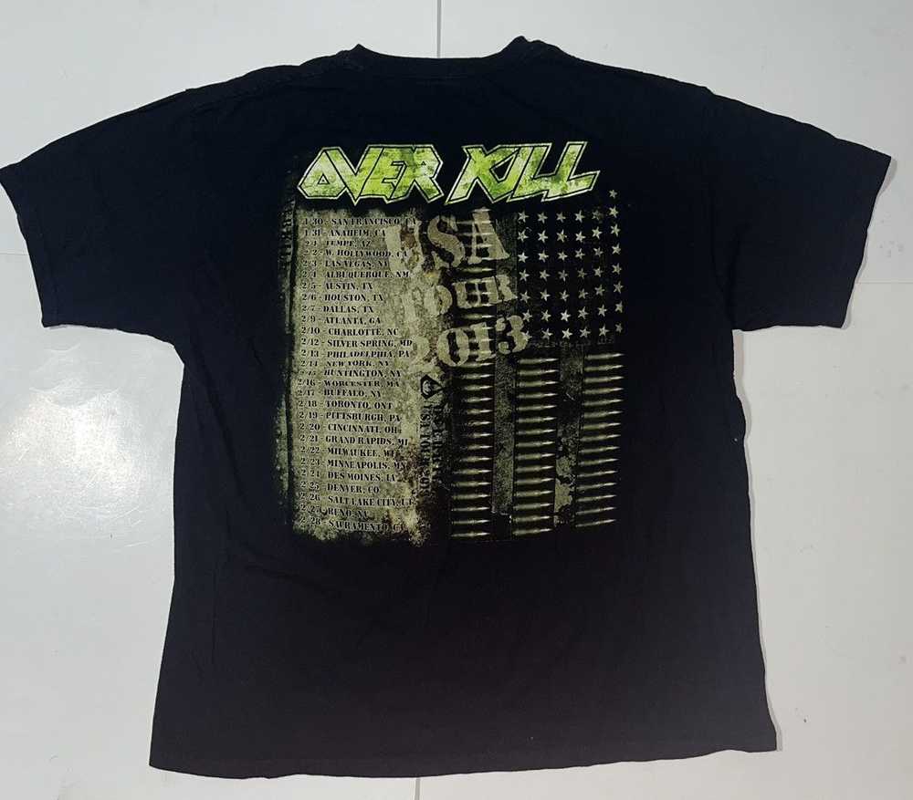 Band Tees Overkill 2013 Official Tour Shirt - image 5
