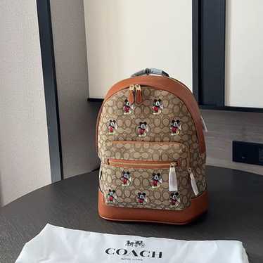New NWT Disney X Coach West Backpack In Signature… - image 1