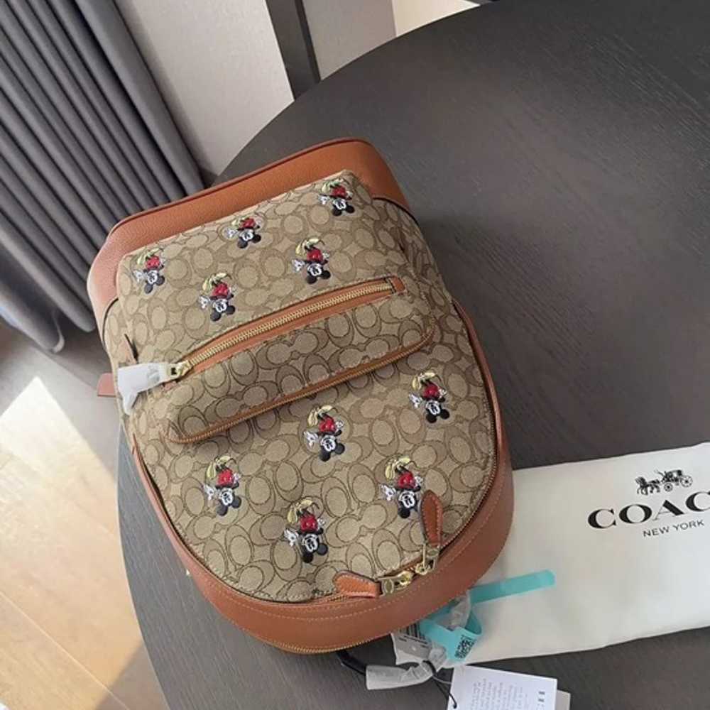 New NWT Disney X Coach West Backpack In Signature… - image 2