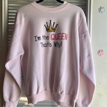 Hanes 90s pink graphic funny sweatshirt
