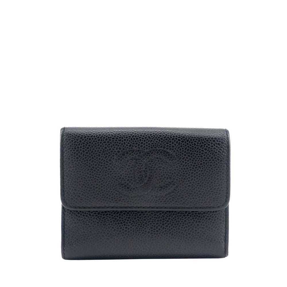 Chanel CHANEL CC Timeless Trifold Caviar Leather … - image 1