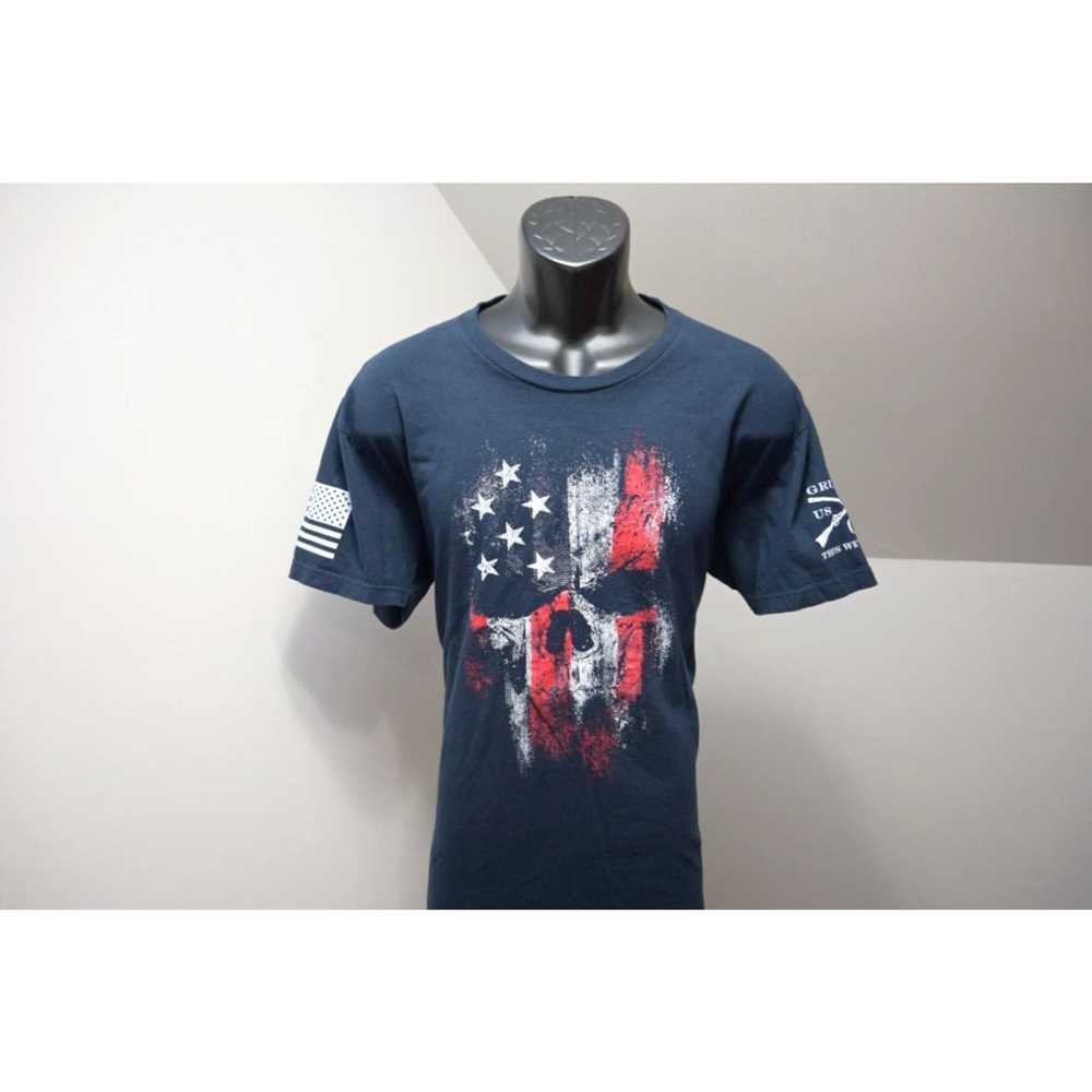 Vintage Grunt Style USA American Flag Tee Shirt S… - image 1