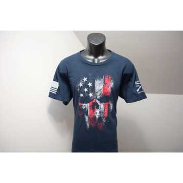 Vintage Grunt Style USA American Flag Tee Shirt S… - image 1