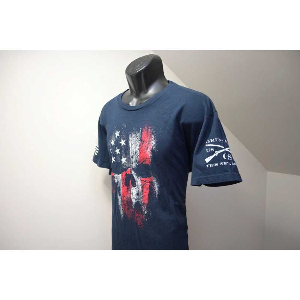 Vintage Grunt Style USA American Flag Tee Shirt S… - image 3
