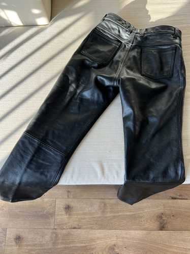 Vintage VTG BLACK LEATHER PANTS