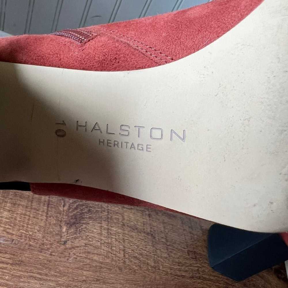 Halston Heritage Peregrun Copper Suede Block Heel… - image 6