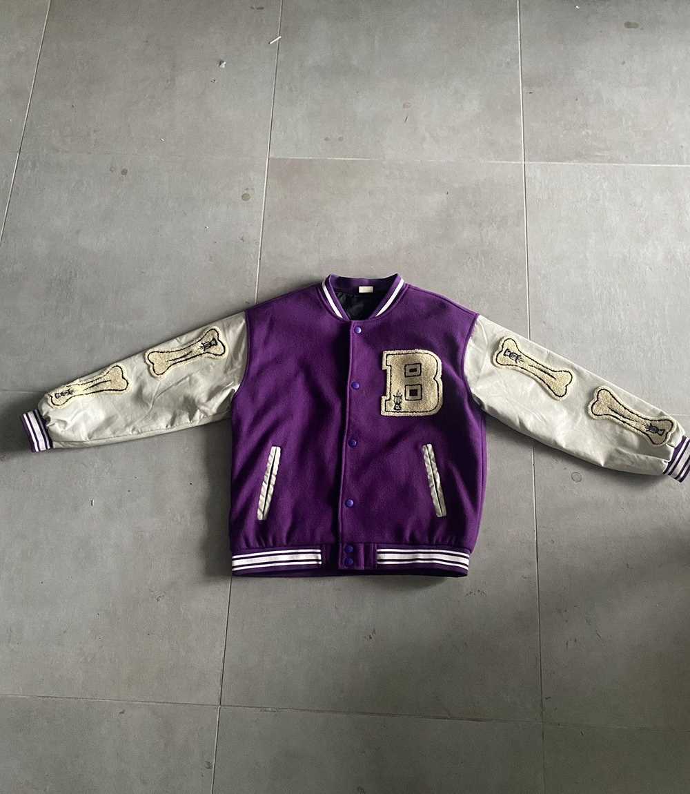 Streetwear Purple bones Men’s varsity jacket - image 1