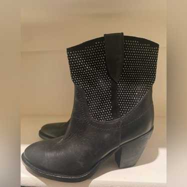 Janet & Janet black studded ankle boots - image 1