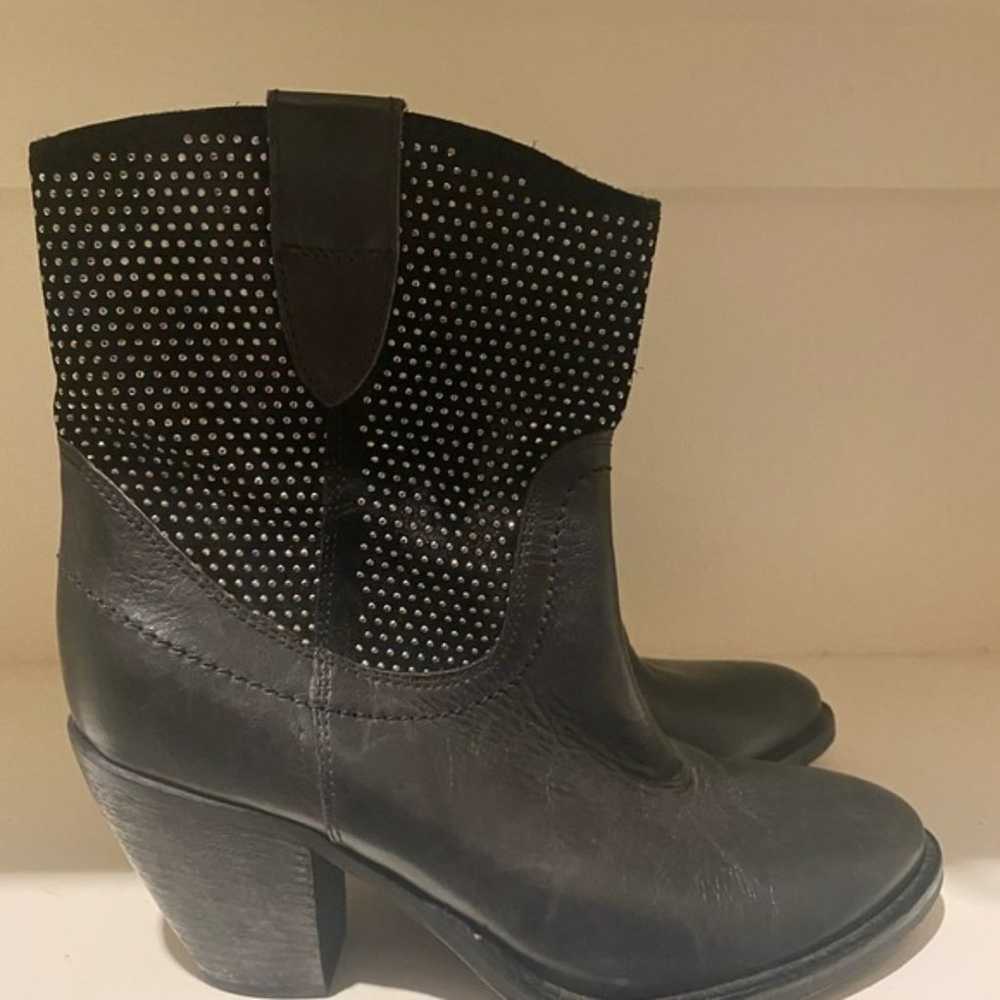 Janet & Janet black studded ankle boots - image 3