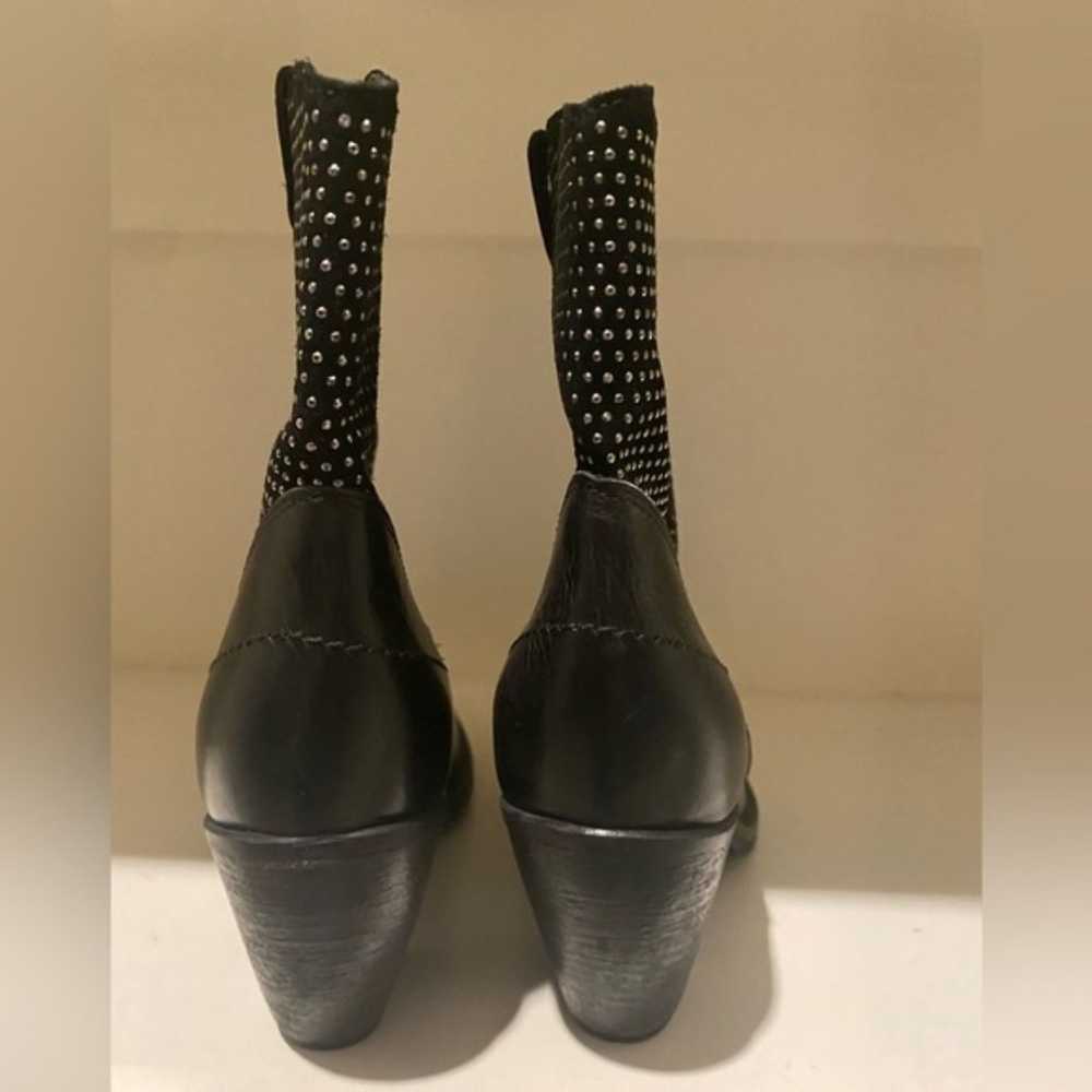 Janet & Janet black studded ankle boots - image 5