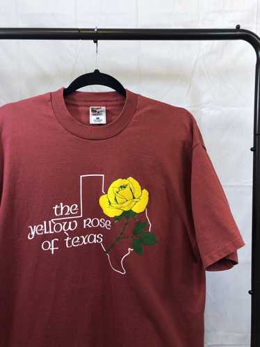 Vintage Vintage Yellow Rose Of Texas 90s Y2K Red F