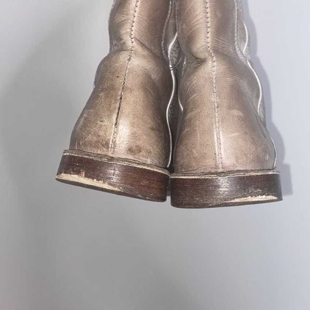 FRYE Paige Tall Riding Knee High Distressed Grey … - image 4