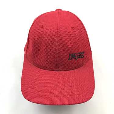 Vintage Fox Hat Cap FlexFit Embroidered Red Adult… - image 1