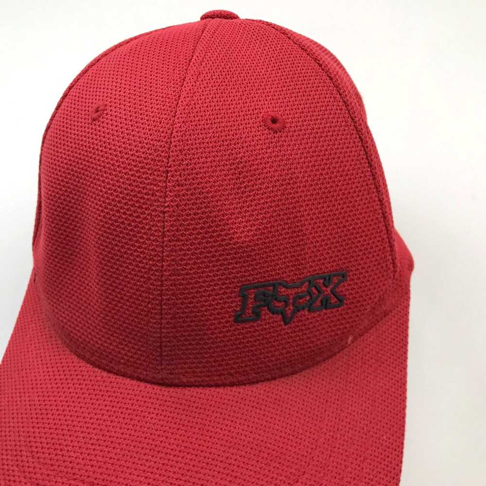 Vintage Fox Hat Cap FlexFit Embroidered Red Adult… - image 3