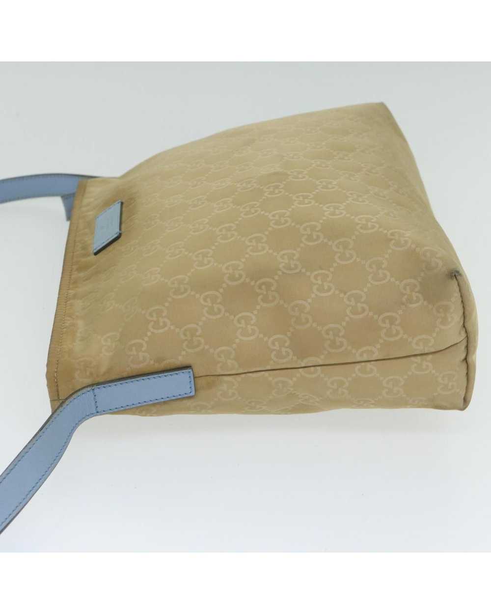 Gucci Beige Canvas Shoulder Bag with Iconic Logo … - image 5