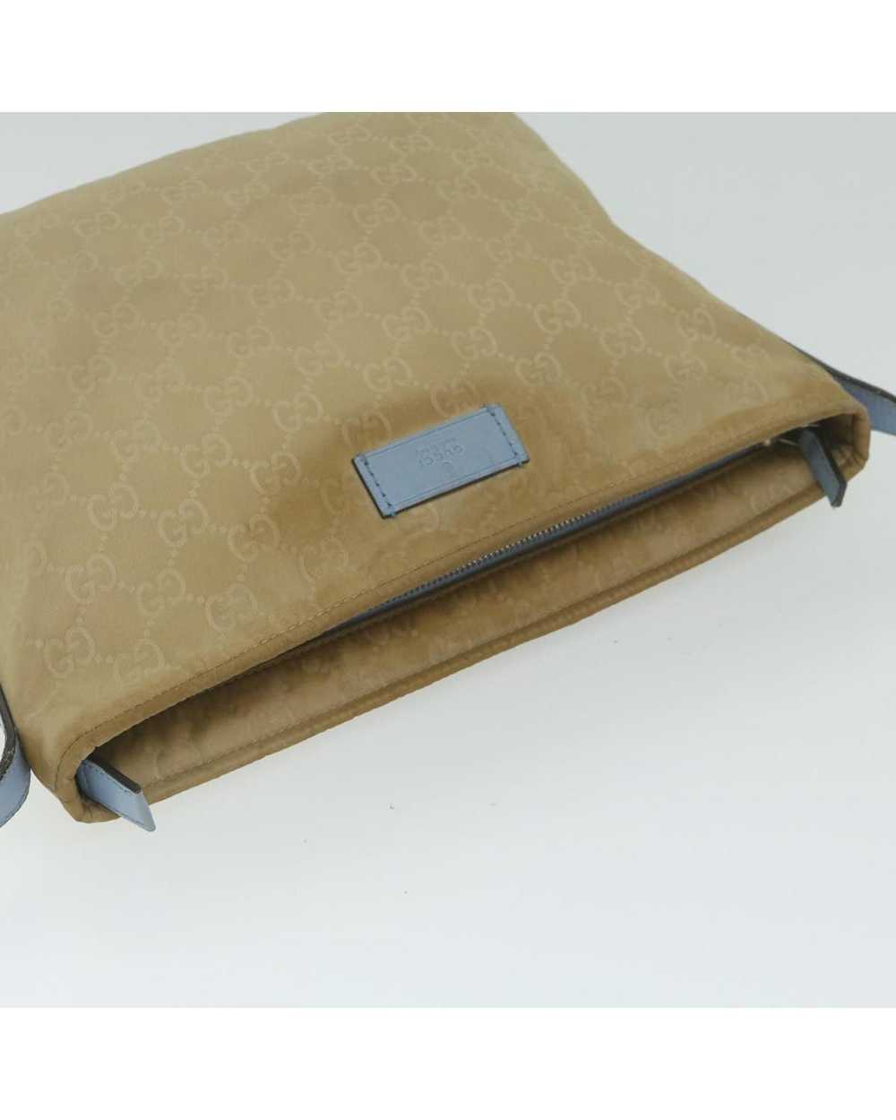 Gucci Beige Canvas Shoulder Bag with Iconic Logo … - image 6