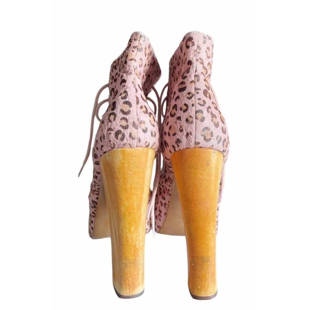 JEFFREY CAMPBELL Pink Cheetah Fur Lita Boots - Li… - image 4