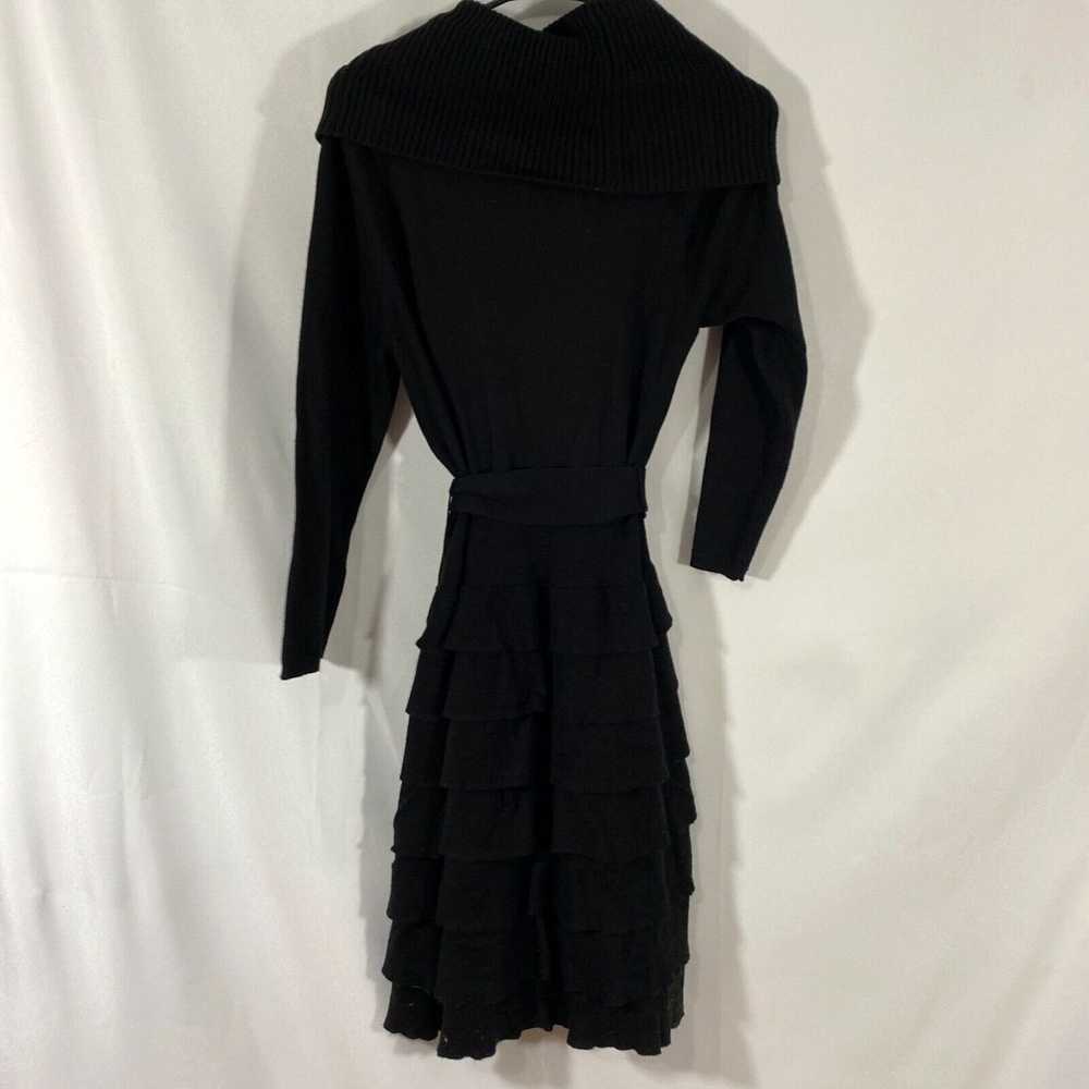 Vintage J Howard Womens Black Layered Ruffled Lon… - image 2