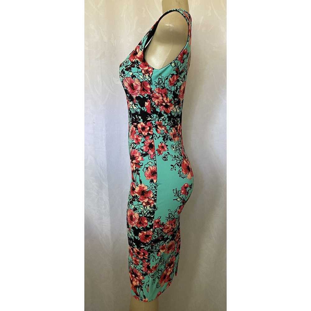 Fuzzi Fuzzi Floral Dress Sheath Midi Sleeveless V… - image 2