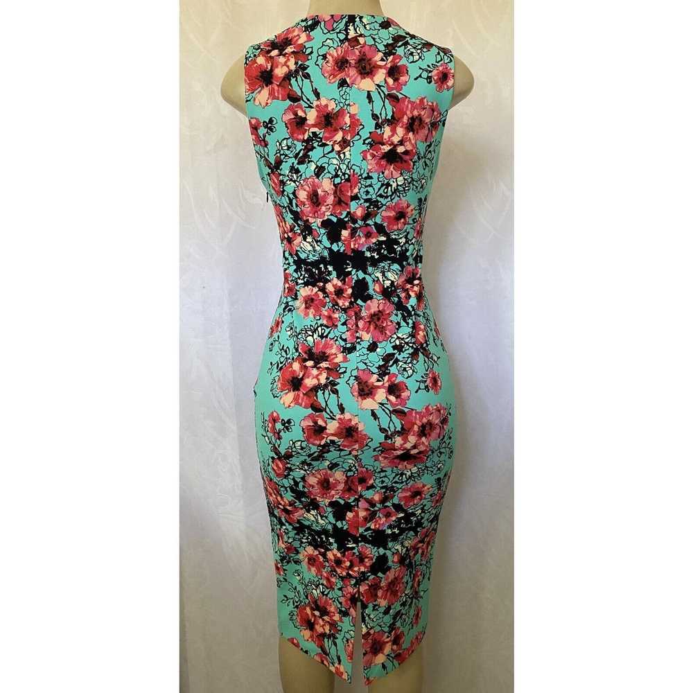 Fuzzi Fuzzi Floral Dress Sheath Midi Sleeveless V… - image 3