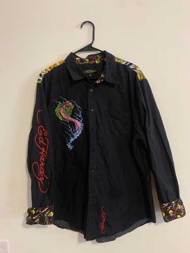 Ed Hardy Ed Hardy Graphic Button Up