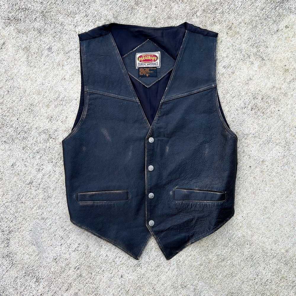 Streetwear × Vintage Vintage 90s Leather Aged Bik… - image 2