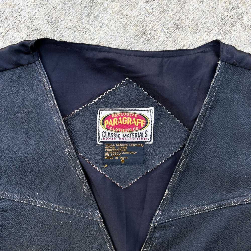Streetwear × Vintage Vintage 90s Leather Aged Bik… - image 3