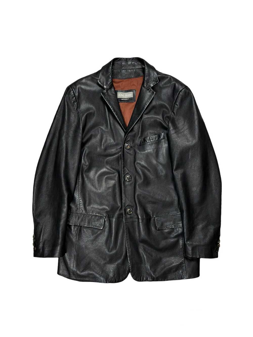 Leather Jacket × Pal Zileri × Vintage Genuine Lea… - image 1