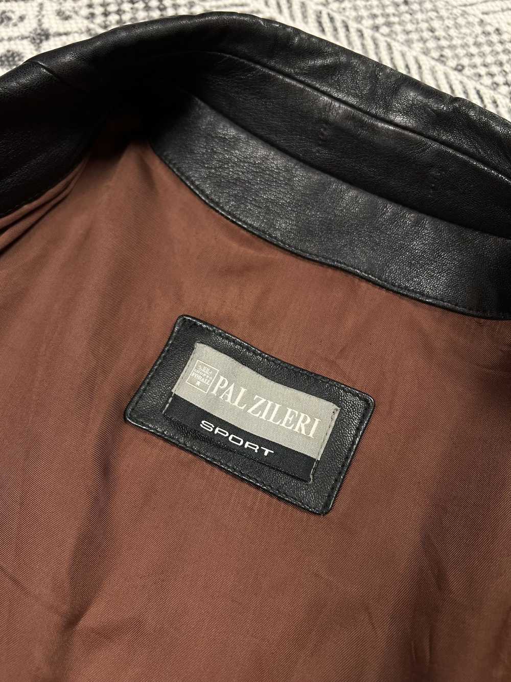 Leather Jacket × Pal Zileri × Vintage Genuine Lea… - image 7