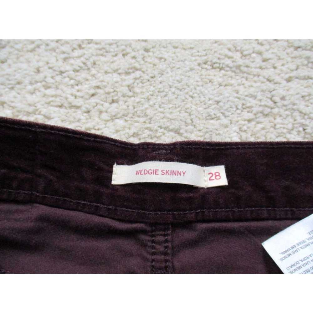 Levi's Levis Pants Womens 28 Red Maroon Wedgie Sk… - image 2