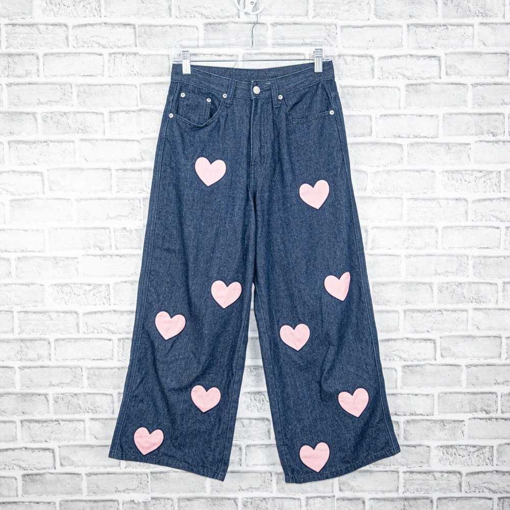 Lazy Oaf LAZY OAF Pink Hearts Cut out Denim Jeans… - image 11