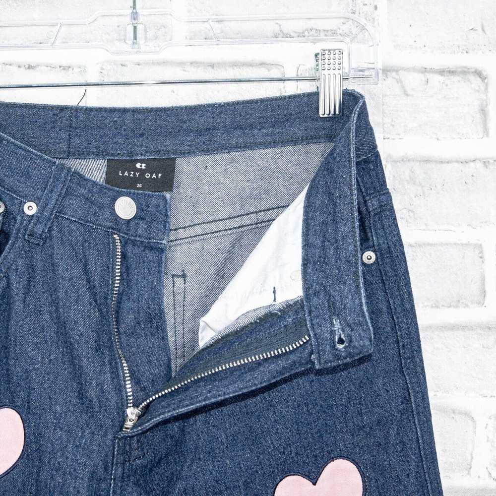 Lazy Oaf LAZY OAF Pink Hearts Cut out Denim Jeans… - image 4