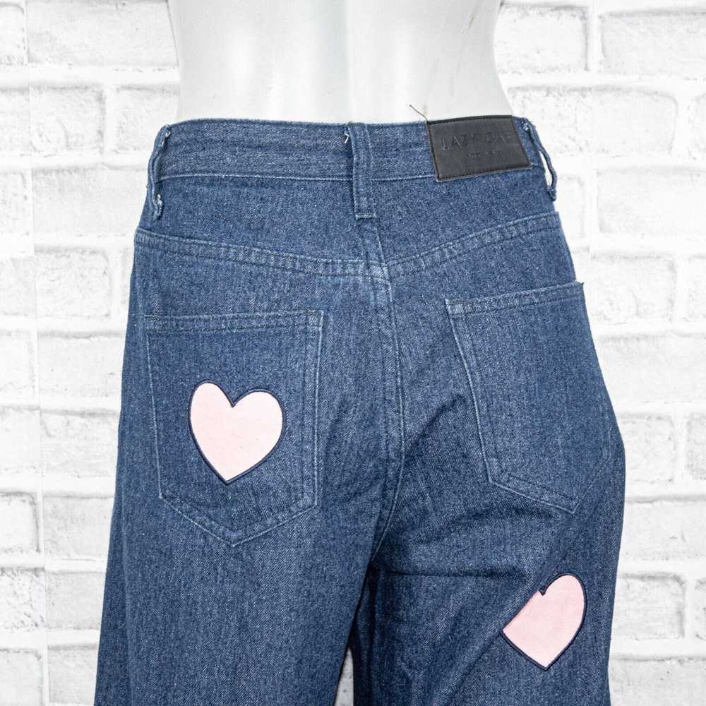 Lazy Oaf LAZY OAF Pink Hearts Cut out Denim Jeans… - image 9
