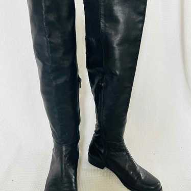 Stuart Weitzman Black Over-the-Knee Leather Boots… - image 1