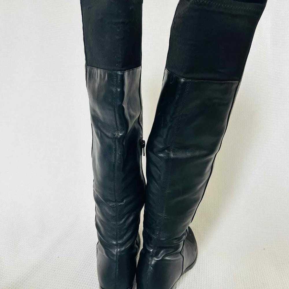 Stuart Weitzman Black Over-the-Knee Leather Boots… - image 2