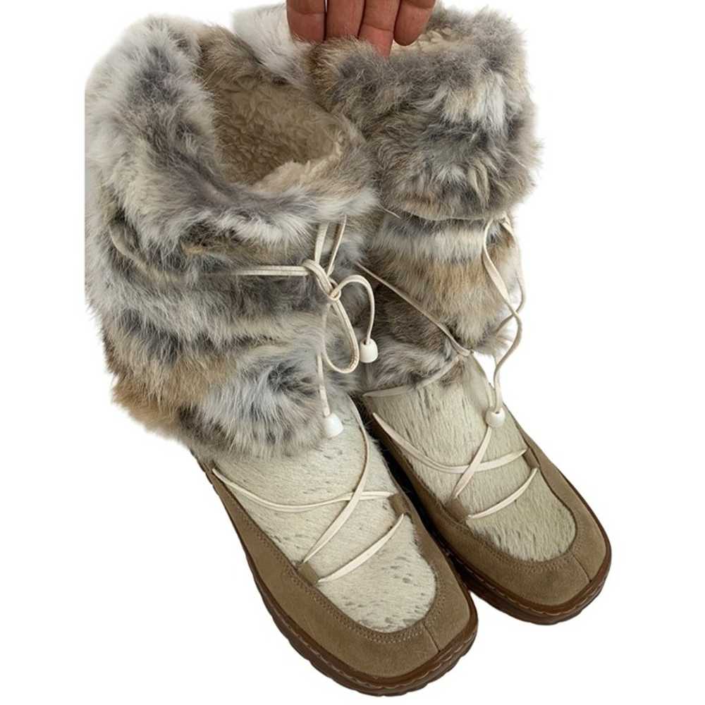 Pajar Sz 8 Fur Leather Snow Boot Womens Made in I… - image 10