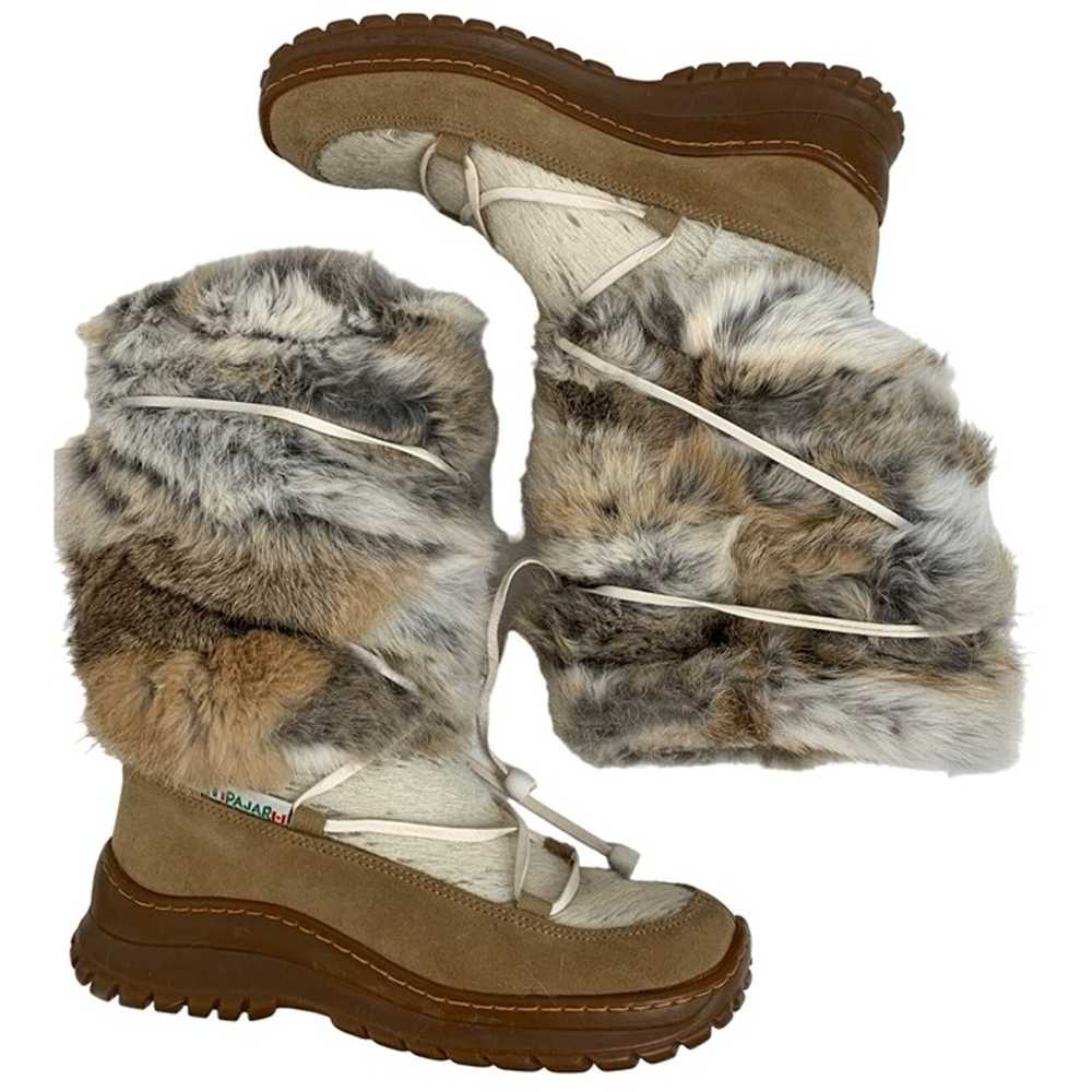 Pajar Sz 8 Fur Leather Snow Boot Womens Made in I… - image 11