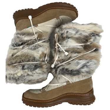 Pajar Sz 8 Fur Leather Snow Boot Womens Made in I… - image 1
