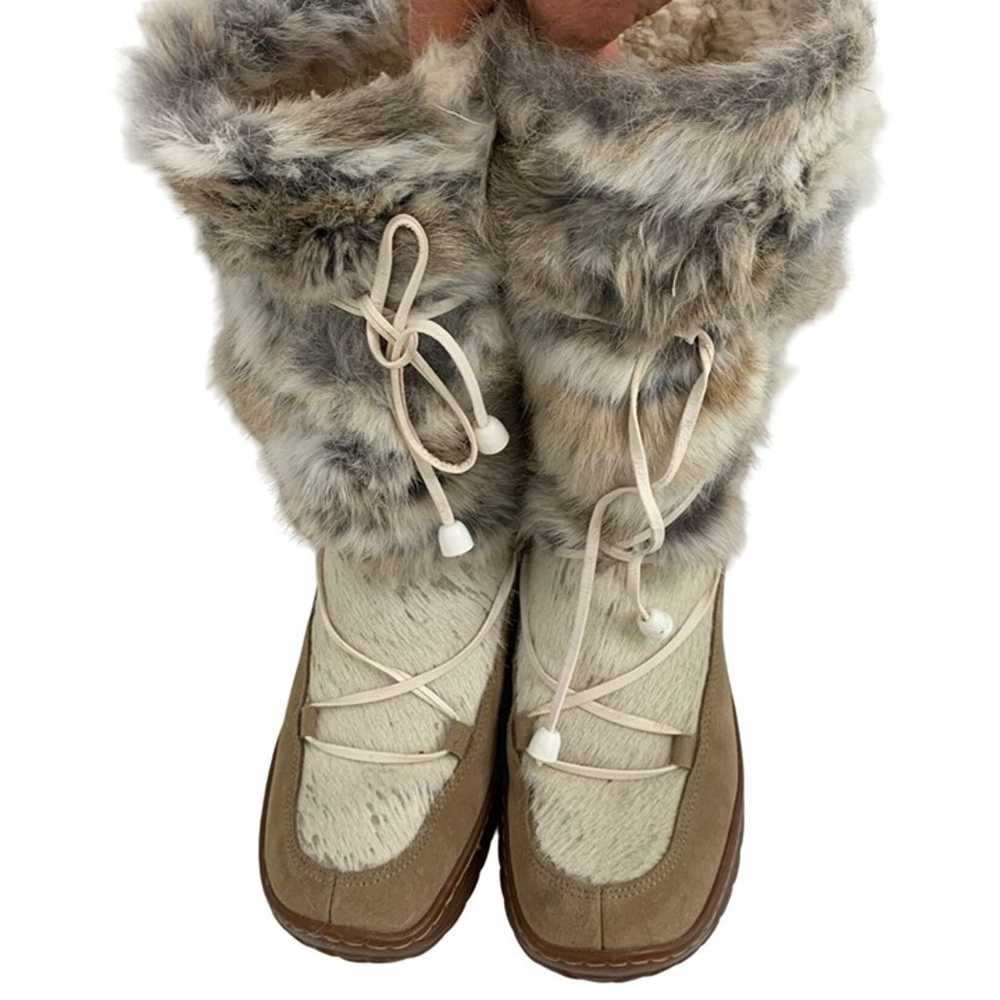 Pajar Sz 8 Fur Leather Snow Boot Womens Made in I… - image 7