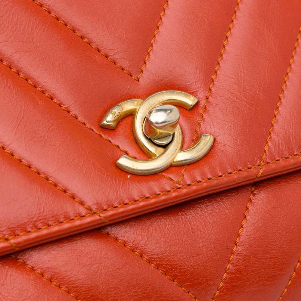 Chanel Chanel Small Lambskin Chevron Coco Handle … - image 12