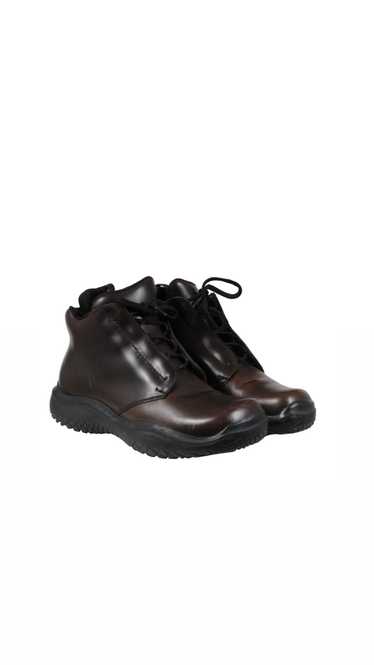 Prada Chunky Derby Brown Leather Hiking Boot - 020