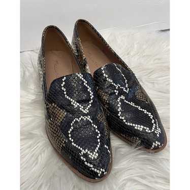 Madewell Size 8 The Frances Loafer Snake Embossed… - image 1