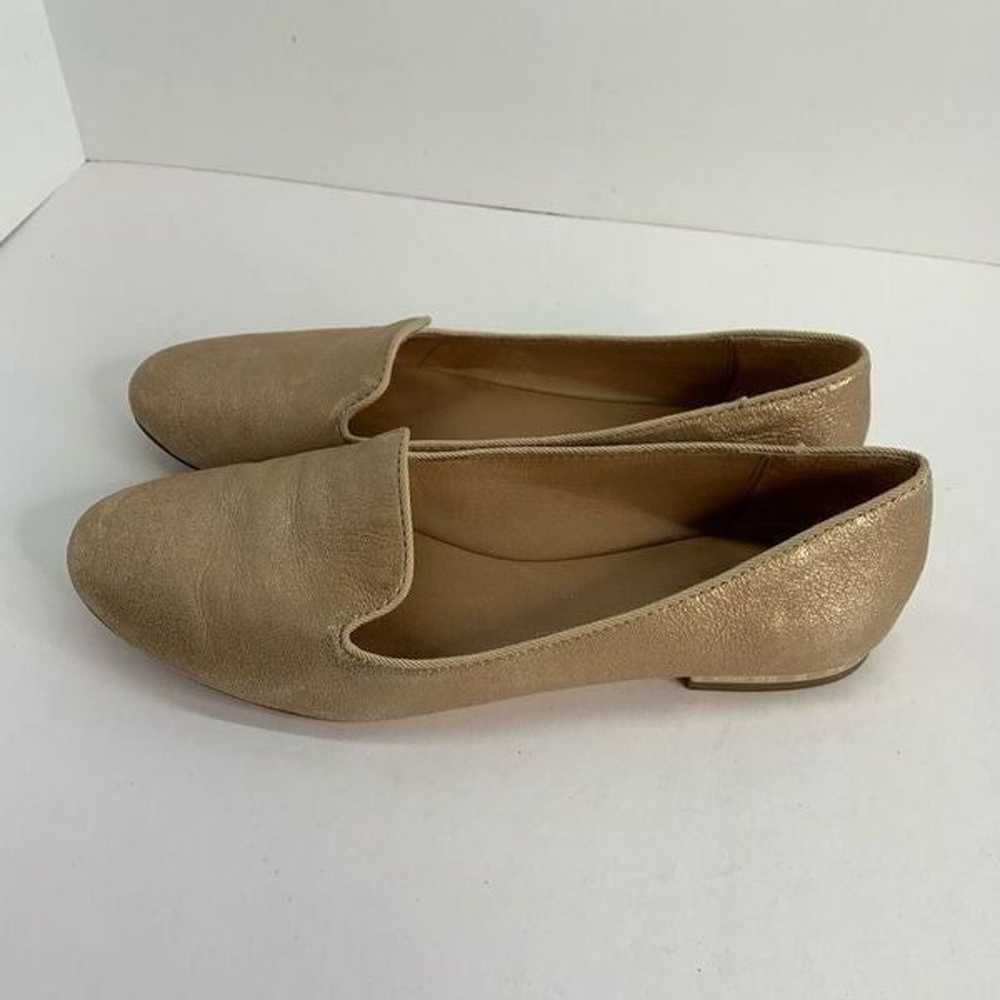 Coach Metallic Leather Gold Heeled Catrin Loafers… - image 3