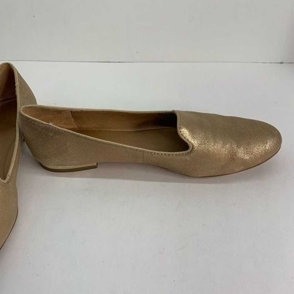 Coach Metallic Leather Gold Heeled Catrin Loafers… - image 6
