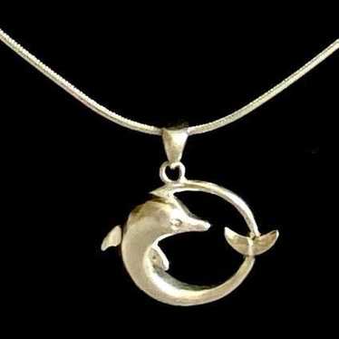Sterling Silver APO Sterling Silver Dolphin Choker
