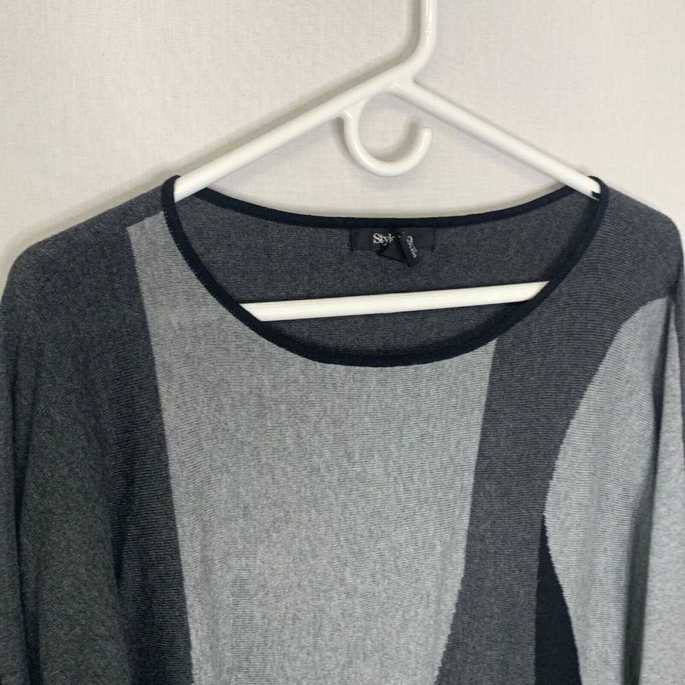 Vintage Style & Co Womens Black Gray Colorblock 3… - image 3