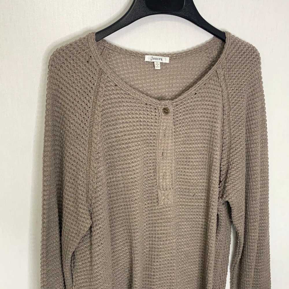 Vintage Jodifl Womens Brown Knitted Long Sleeve H… - image 3