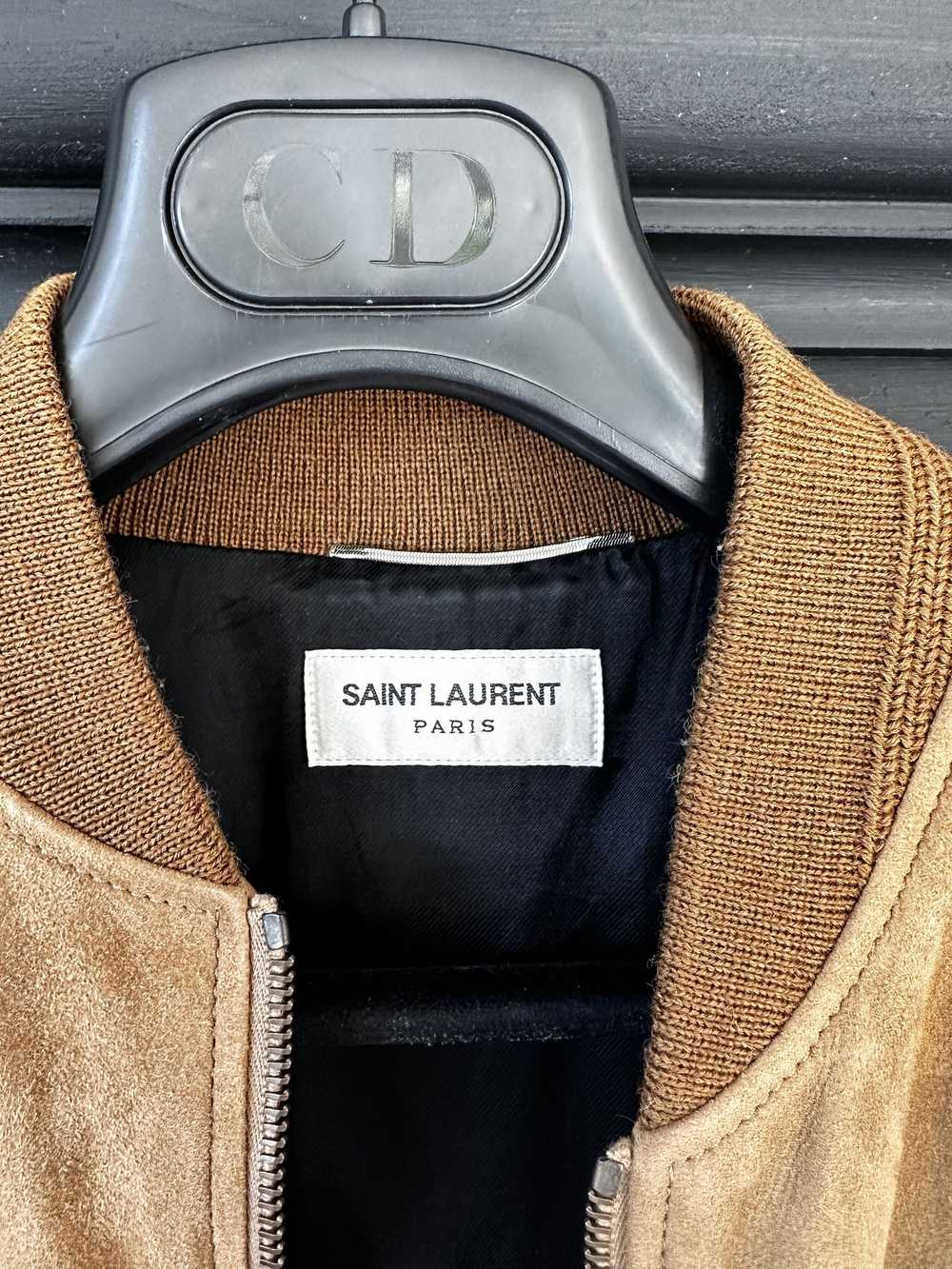 Saint Laurent Paris Saint Laurent Suede Bomber - image 2