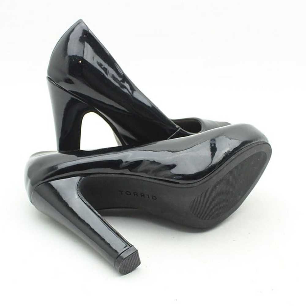Torrid Womens Black Glossy Faux Leather Platform … - image 10