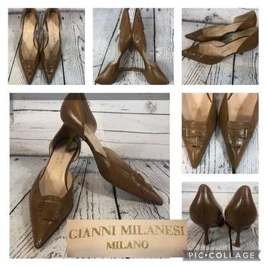 Gianni Milanesi ladies brown heeled pointy toes le